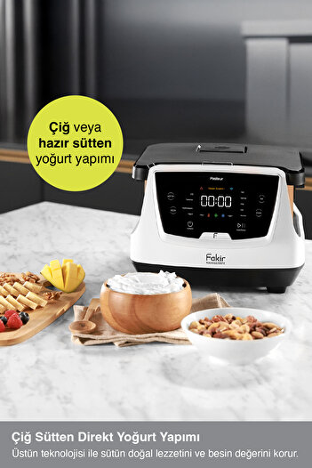 Fakir PaSteur Raw Milk Yogurt Making Machine - 6 FunctionS, 3 LiterS, Ceramic White&black