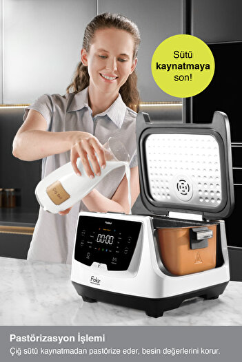 Fakir PaSteur Raw Milk Yogurt Making Machine - 6 FunctionS, 3 LiterS, Ceramic White&black