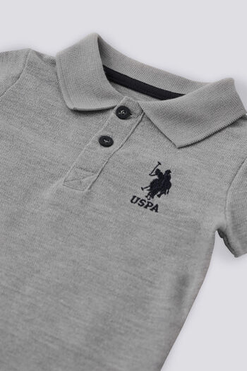 U.S. Polo Assn. Baby Boy Gray 2-Piece Baby Set