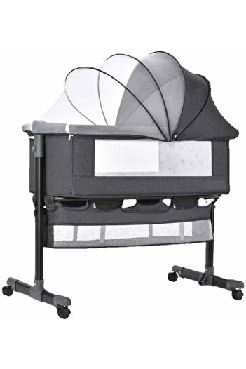 Generic Luxury Bedside Crib with Adjustable Height Crib with Mattress