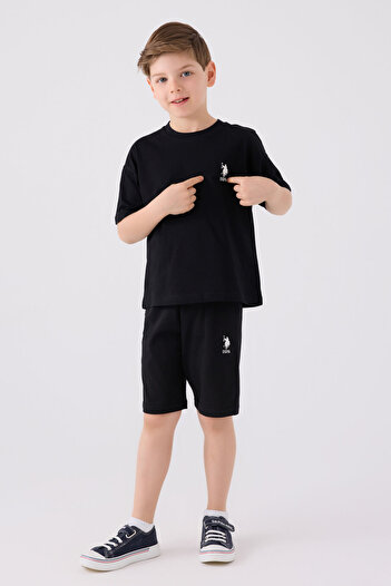 U.S. Polo Assn. Boy's Black Bermuda Suit