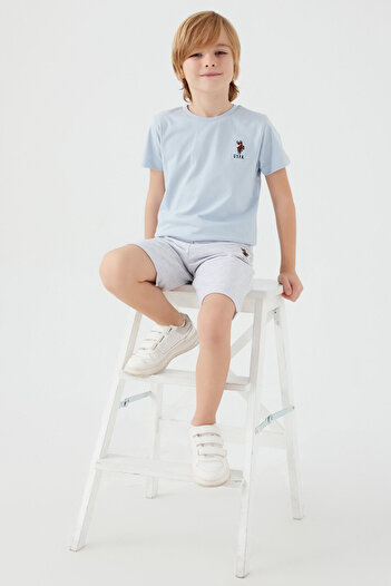U.S. Polo Assn. Costum bermuda gri pentru băiat