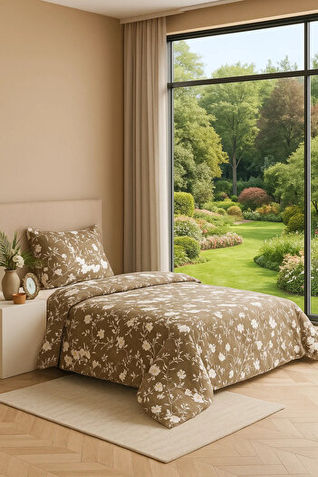 English Home Shade Nevresim Takımı Tek Kişilik Haki