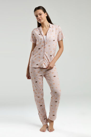 Rolypoly Set pijama cămașă albă de damă