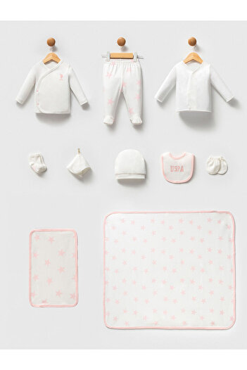 U.S. Polo Assn. U.S. Polo Assn Baby Girl White 10 Pack Hospital Release