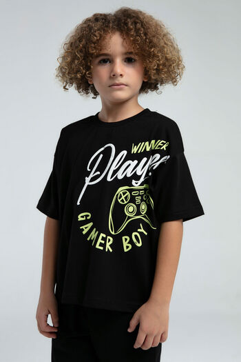 Rolypoly Boy's Black Bermuda Suit