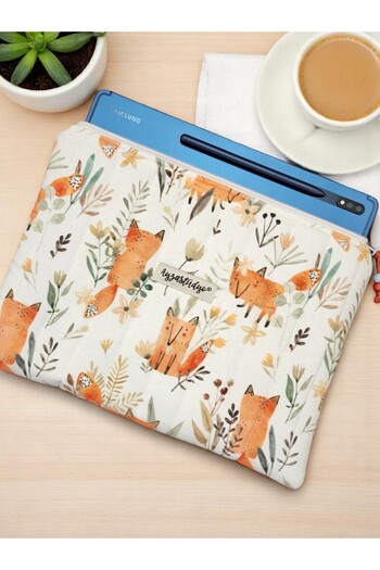 Ayza Stüdyo Fox Tablet Bag, 10-12 Inch Compatible Fluffy iPad Bag