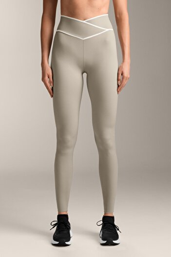 Oysho Perfect-adapt crossover V-cut waist 65cm ankle-length leggings