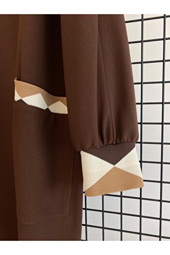 Armine Zippered Ferace&Cap with Sleeve and Pocket Detail Autumn-Winter