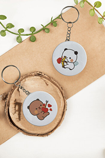 Design 4N Anahtarlık / Dudu ile Bubu / Buton Anahtarlık