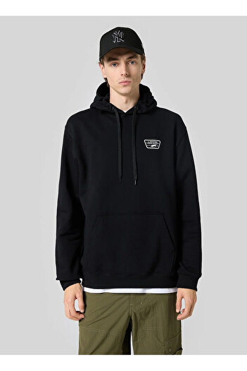 Vans Черна мъжка суитшърт с качулка и редовна кройка VN000HNZBLK1-FULL PATCH PULLOVER