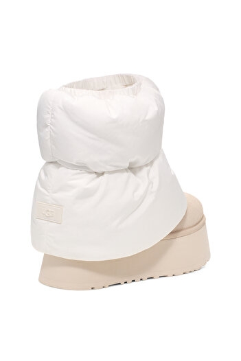 UGG Kadın Süet Topuk Dolgu Neopren Gövde Boğaz Kısmı Çorap Geçmeli Ekru Bot & Bootie 1158275-EKRU