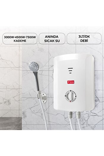 Lider King Ekvator 7000 W Elektrikli Şofben