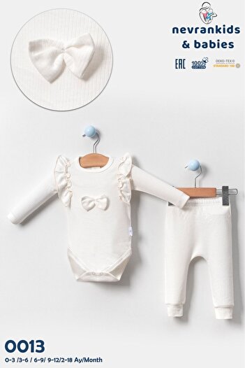 nevrankids Girl's Clothing Ribbed Top and Ribbon Ruffle Suit