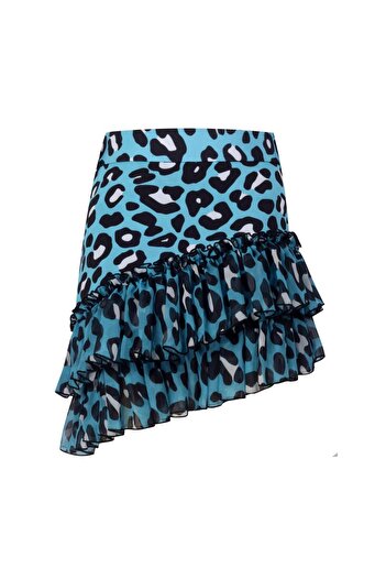 Nur Karaata Lily Blue Leo Top With Tigra Etek