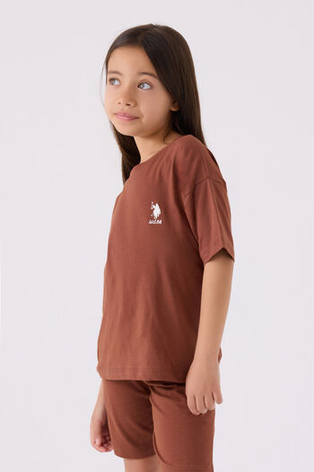 U.S. Polo Assn. Girl's Brown Bermuda Suit
