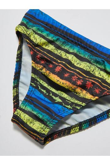 LC Waikiki Boy's Black Printed Lqj Swimsuit