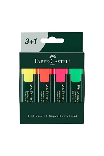 Faber Castell Textliner Highlighter Pen 3+1 Set