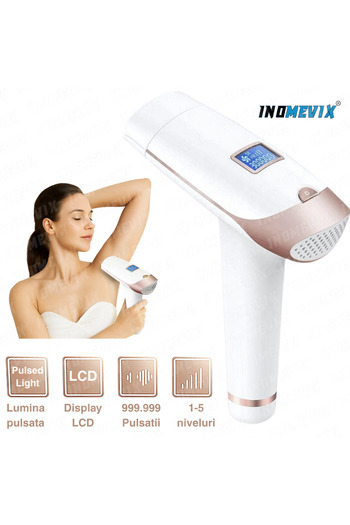 INOMEVIX Epilator Ipl , 999,999 Pulses, 5 Stages, Smartskin, Anti-acne, Lcd, Quartz, Laser, Ipl