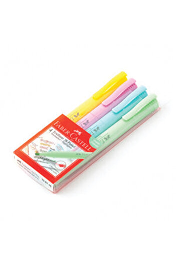 Faber Castell Highlighter Pen 38 Pastel 4-Pack Bag