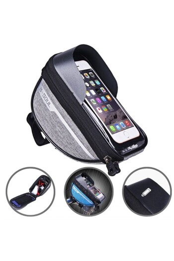 SyaMAG Waterproof bicycle bag with phone case, handlebar mount, 18.5 x 9.5 cm