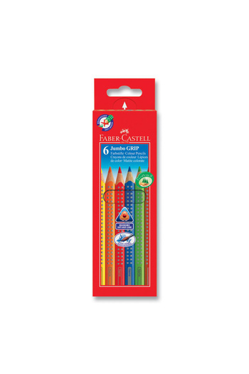 Faber Castell Creioane colorate 6 culori Jumbo Grip Faber-Castell