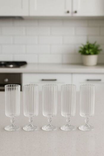 Porselen Diyarı Set of 6 Elegant Coffee Side Glasses 120 ml