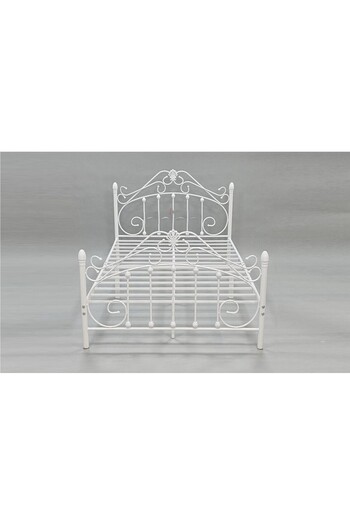 Al Saada Home Iron Bed Frame - 120 X 190cm - White