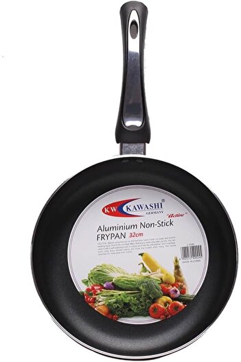 Kawashi 32cm Non-Stick Aluminum Fry Pan | Large Scratch-Resistant Cooking Pan for Frying