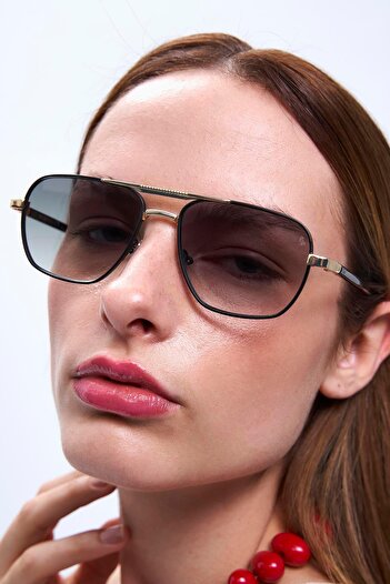 Bilge Karga Lis New Gold Green Sunglasses