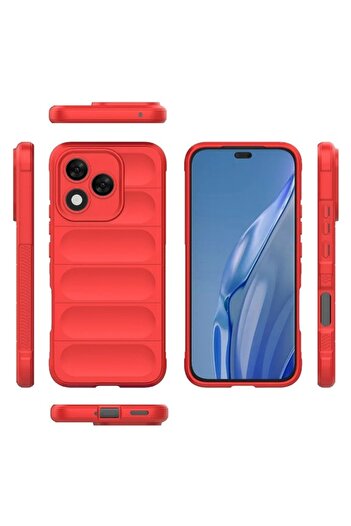 SKYDDAR INNOVATION Case for Honor 400 Lite, Magic Shield, Silicon Mat, sticker set, Red