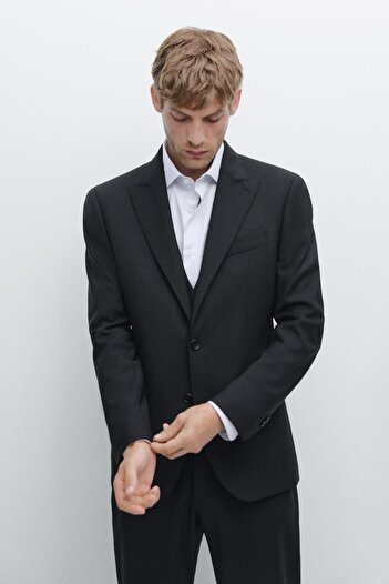 Massimo Dutti American suit with peaked lapel