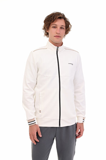 lumberjack Ml Franky 18Ba-108 5Pr Ecru Men's Tracksuit Top