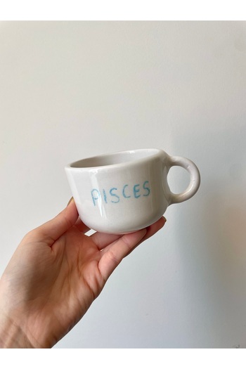 Nouis Handmade Pisces Zodiac Ceramic Mug