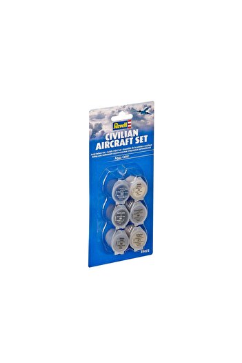 REVELL Water Based Paint Civilian Aircraft Set 6 X 5 Ml Rev 39072