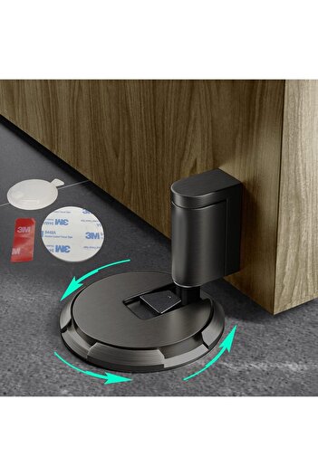 X SPRING Mechanical Floor Door Stopper, Nail Free or Screws Strongest Windproof Door Holder, Strong