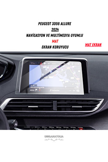 UniqAnatolia Peugeot 3008 Allure 2024 Navigation and Multimedia Compatible Matte Screen Protector