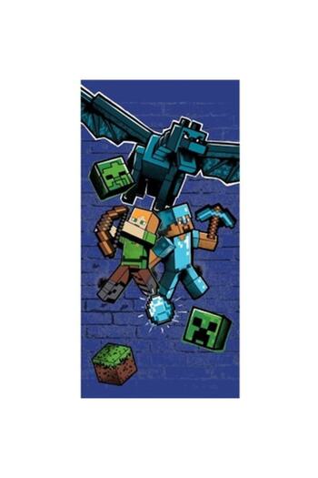 MINECRAFT Bath Towel, Minecraft, Steve, Alex, Enderdragon, 70x140cm, Multicolor