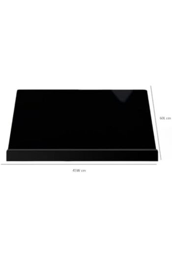 Slasa 6mm Acrylic Cutting Board with Non-Slip Base – BPA-Free, Food-Safe, Reversible, Black – Ideal fo