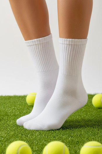 BENİSA ÇORAP Unisex White Tennis Socks College 6-Pack