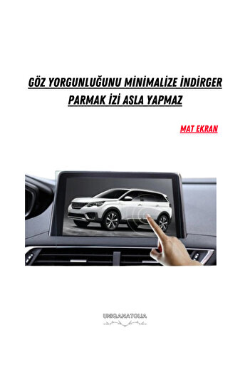 UniqAnatolia Peugeot 3008 Allure 2024 Navigation and Multimedia Compatible Matte Screen Protector