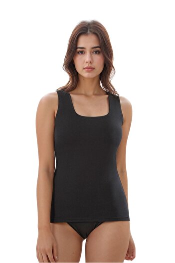QKK Women's Square Neck Strap Cotton Lycra Combed Cotton 2-Piece Undershirt Q6K0K1T4Ka