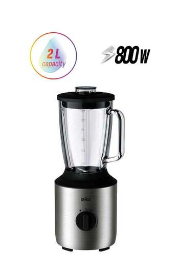 Braun Electric Jug Blender 800W 2 L JB3250SI Grey/Black/Clear