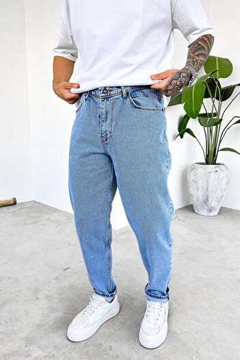HAFKAGİYİM Light Blue Basic Regular Trousers