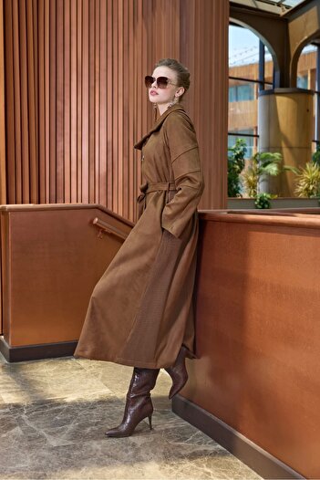 MissWhence Suede Coat 38502 Tan