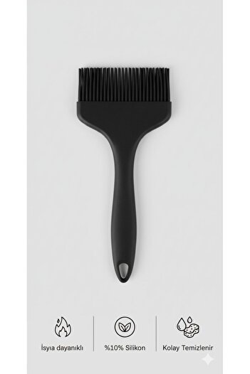 TARIK HOME 9 cm Wide Silicone Brush - Egg and Oil Brush Easy to Clean, Non-Stick, Ergonomic Handle