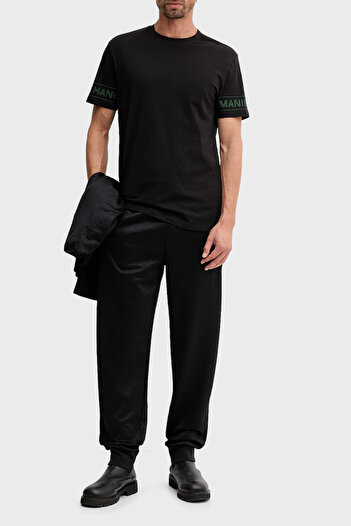 Armani Exchange Cotton Relaxed Fit Regular Waist Elasticated Leg Trousers Men's Pants Xm001356 Af1625