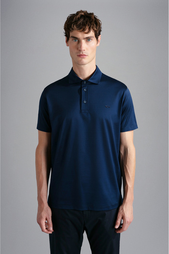 PAUL&SHARK MEN'S KNITTED POLOSHIRT C.WCOTTON