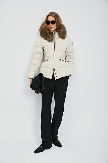 Lufian Klemantın Goose down Women's Coat Ecru