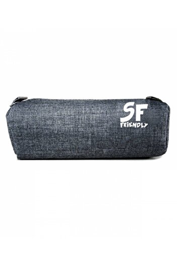 School Friendly Soft Pencil Case 1 Zipper Black